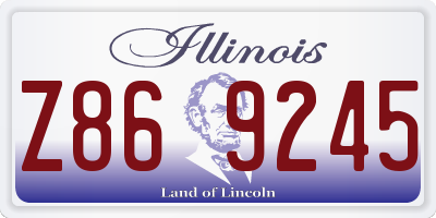 IL license plate Z869245
