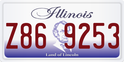 IL license plate Z869253