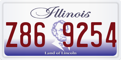 IL license plate Z869254