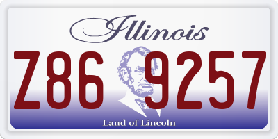 IL license plate Z869257