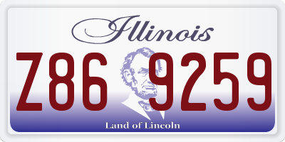 IL license plate Z869259