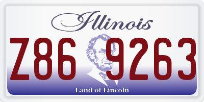 IL license plate Z869263