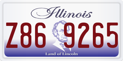 IL license plate Z869265