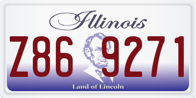 IL license plate Z869271