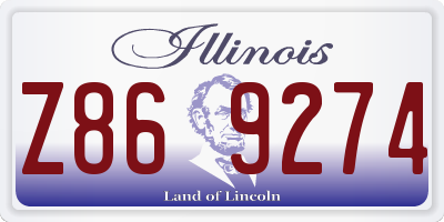 IL license plate Z869274