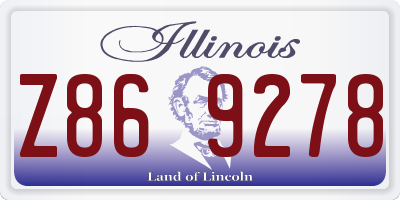 IL license plate Z869278