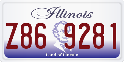 IL license plate Z869281