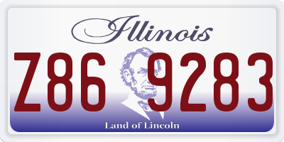 IL license plate Z869283