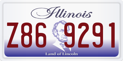 IL license plate Z869291