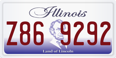 IL license plate Z869292