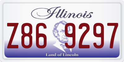 IL license plate Z869297
