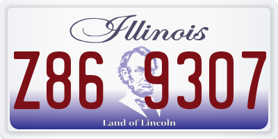 IL license plate Z869307