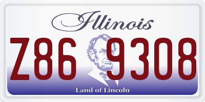 IL license plate Z869308