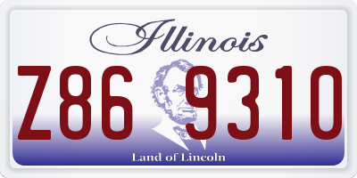 IL license plate Z869310