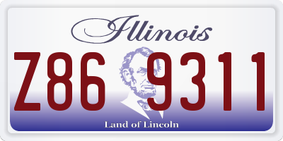 IL license plate Z869311