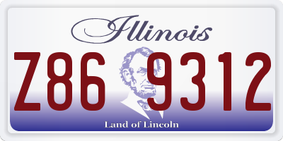 IL license plate Z869312