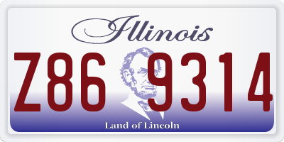 IL license plate Z869314