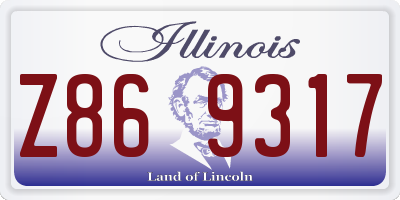 IL license plate Z869317