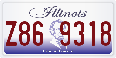 IL license plate Z869318