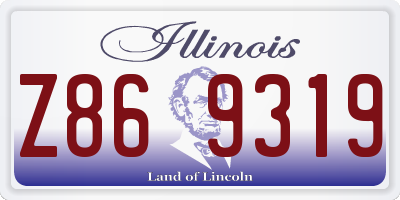 IL license plate Z869319