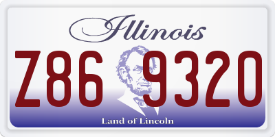 IL license plate Z869320