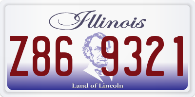 IL license plate Z869321