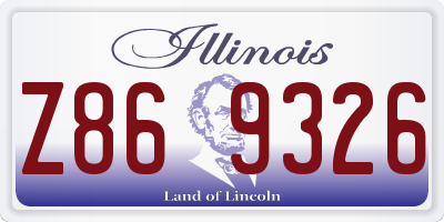 IL license plate Z869326