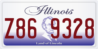 IL license plate Z869328