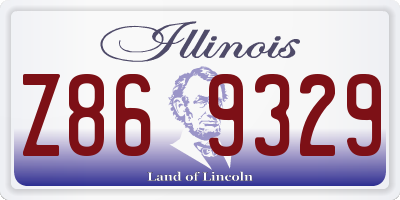 IL license plate Z869329