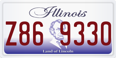 IL license plate Z869330