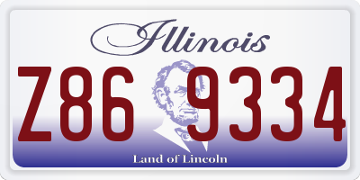 IL license plate Z869334