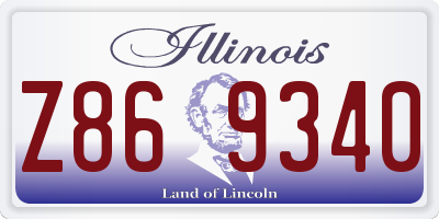 IL license plate Z869340