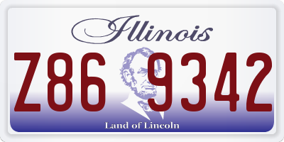 IL license plate Z869342