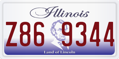IL license plate Z869344
