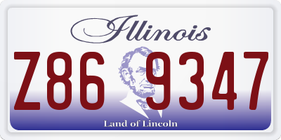 IL license plate Z869347