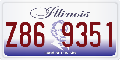 IL license plate Z869351