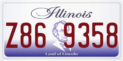 IL license plate Z869358