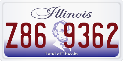 IL license plate Z869362