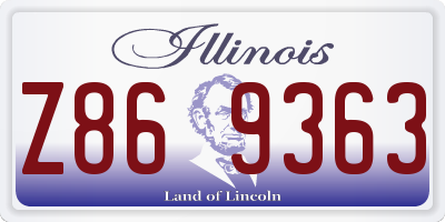 IL license plate Z869363