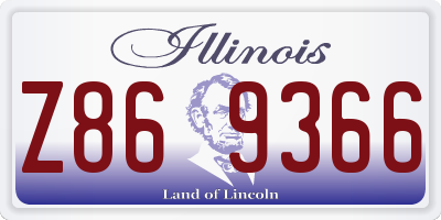 IL license plate Z869366