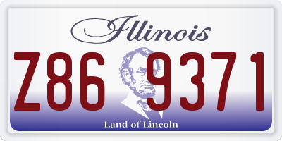 IL license plate Z869371