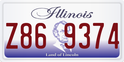 IL license plate Z869374
