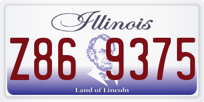 IL license plate Z869375