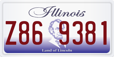 IL license plate Z869381