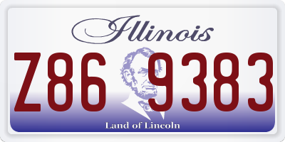 IL license plate Z869383