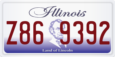 IL license plate Z869392