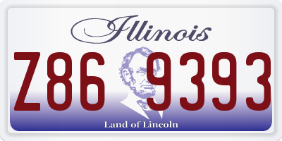 IL license plate Z869393