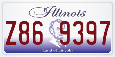 IL license plate Z869397