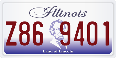 IL license plate Z869401