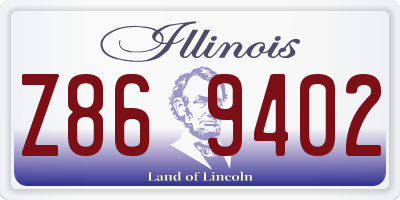 IL license plate Z869402